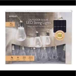 22ft outdoor solar led string lights